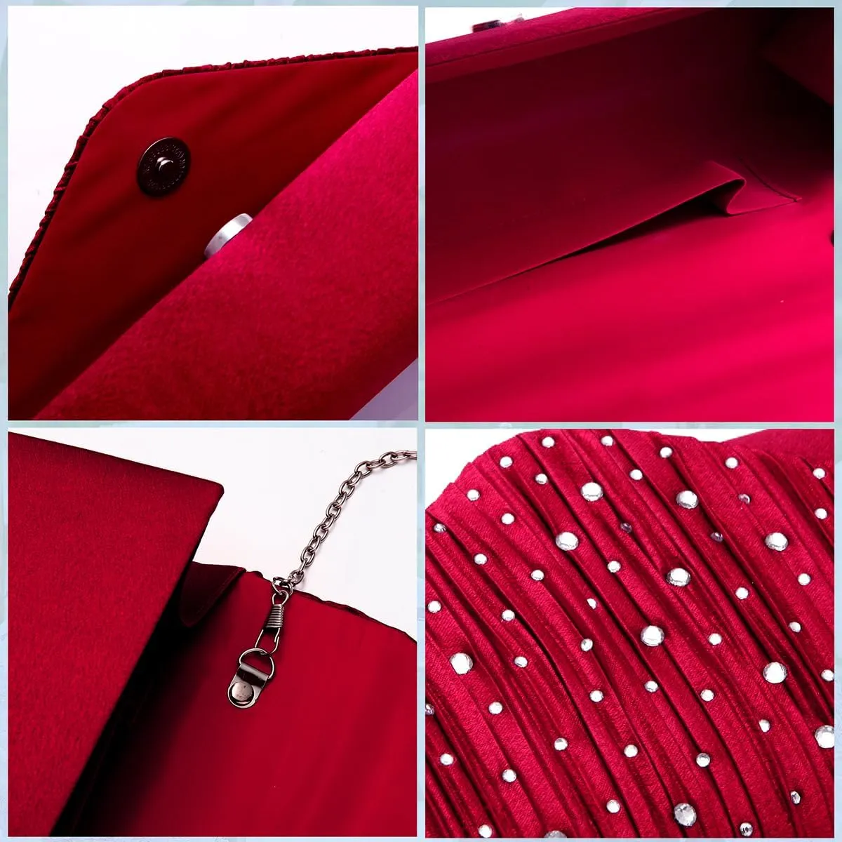 BBjinronjy Clutch Purses for Women Evening Bag Formal Rhinestone Handbags for Wedding Party Cocktail Prom Dinner