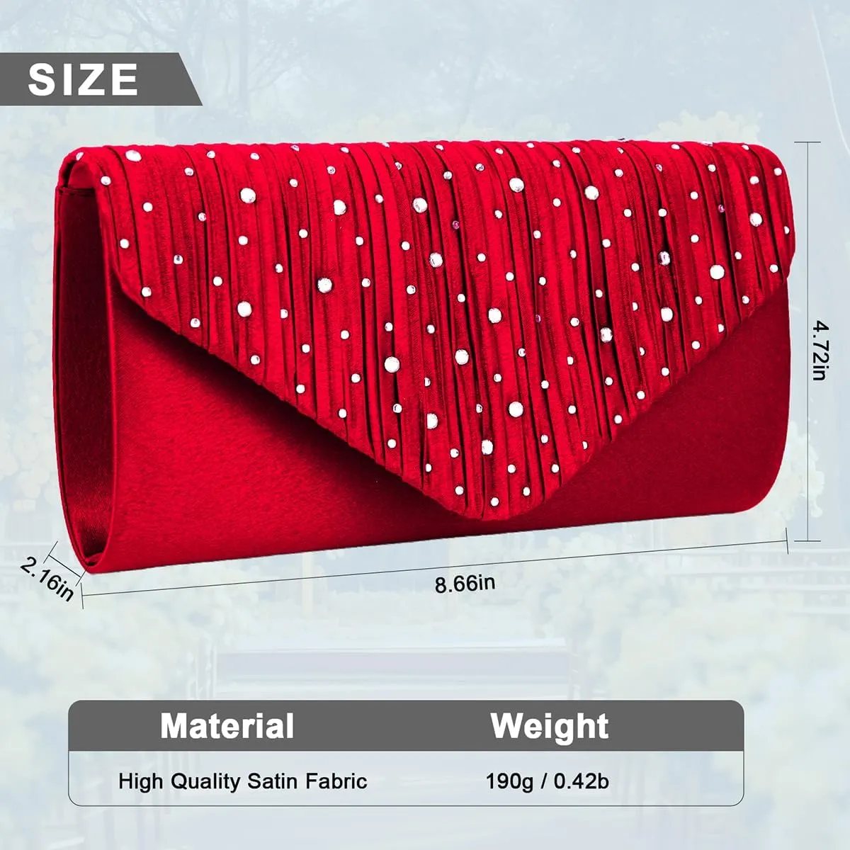 BBjinronjy Clutch Purses for Women Evening Bag Formal Rhinestone Handbags for Wedding Party Cocktail Prom Dinner