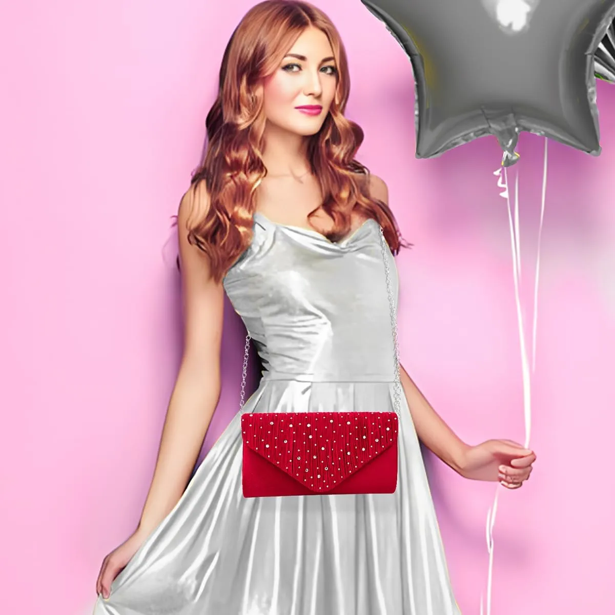 BBjinronjy Clutch Purses for Women Evening Bag Formal Rhinestone Handbags for Wedding Party Cocktail Prom Dinner