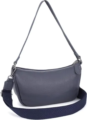 befen Genuine Leather Small Crossbody Bags Purses for Women Pocketbooks Shoulder Bag Satchel Purse with Multi Zipper Pockets