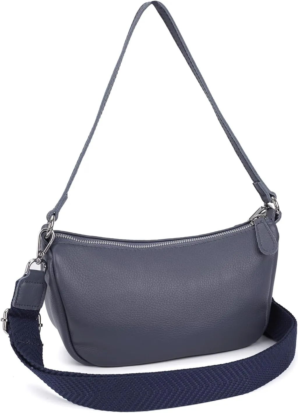 befen Genuine Leather Small Crossbody Bags Purses for Women Pocketbooks Shoulder Bag Satchel Purse with Multi Zipper Pockets