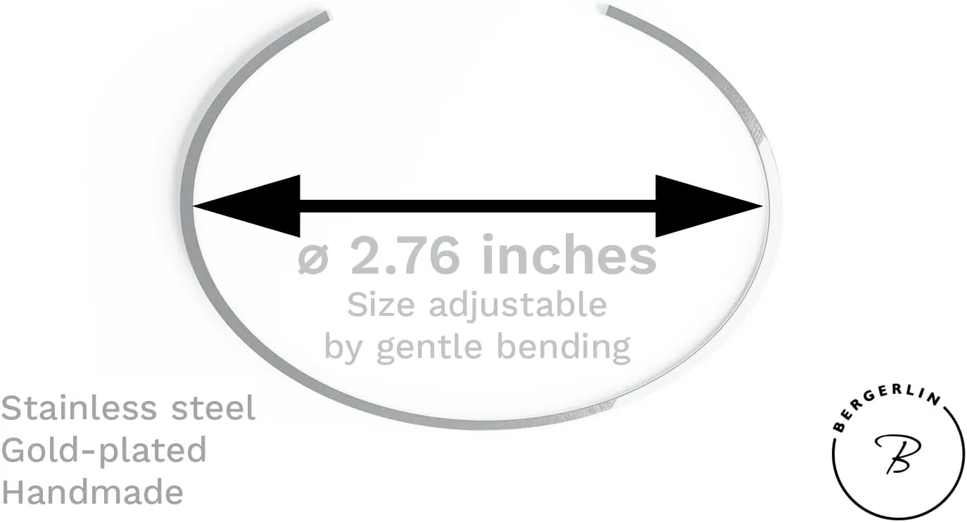 BERGERLIN Symbol Bangle with infinity, heart, anchor, goa, cross, tree of life, compass, clover, peace or yin yang - Sign Bracelet