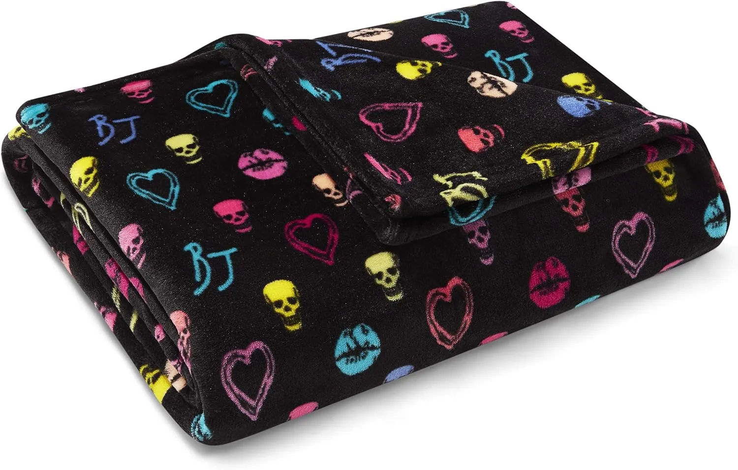 Betsey Johnson Home | Plush Collection | Throw - Ultra-Soft & Cozy Fleece, Lightweight & Luxuriously Warm, Perfect for Bed or Couch, Betsey Signature 50 x 70