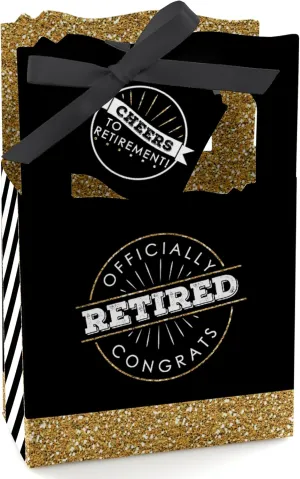 Big Dot of Happiness Happy Retirement - Retirement Party Favor Boxes - Set of 12