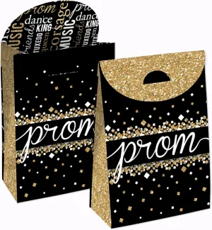 Big Dot of Happiness Prom - Prom Night Gift Favor Bags - Party Goodie Boxes - Set of 12