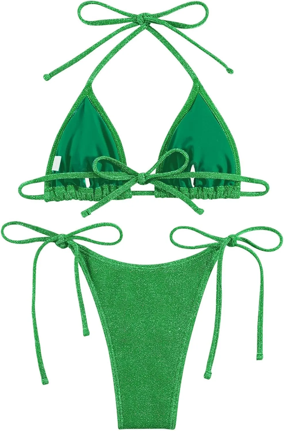 Bikini Sets Women Thongs Cheeky Two Piece Swimsuit Sexy Swimwear Triangle Cute Bathing Suit String