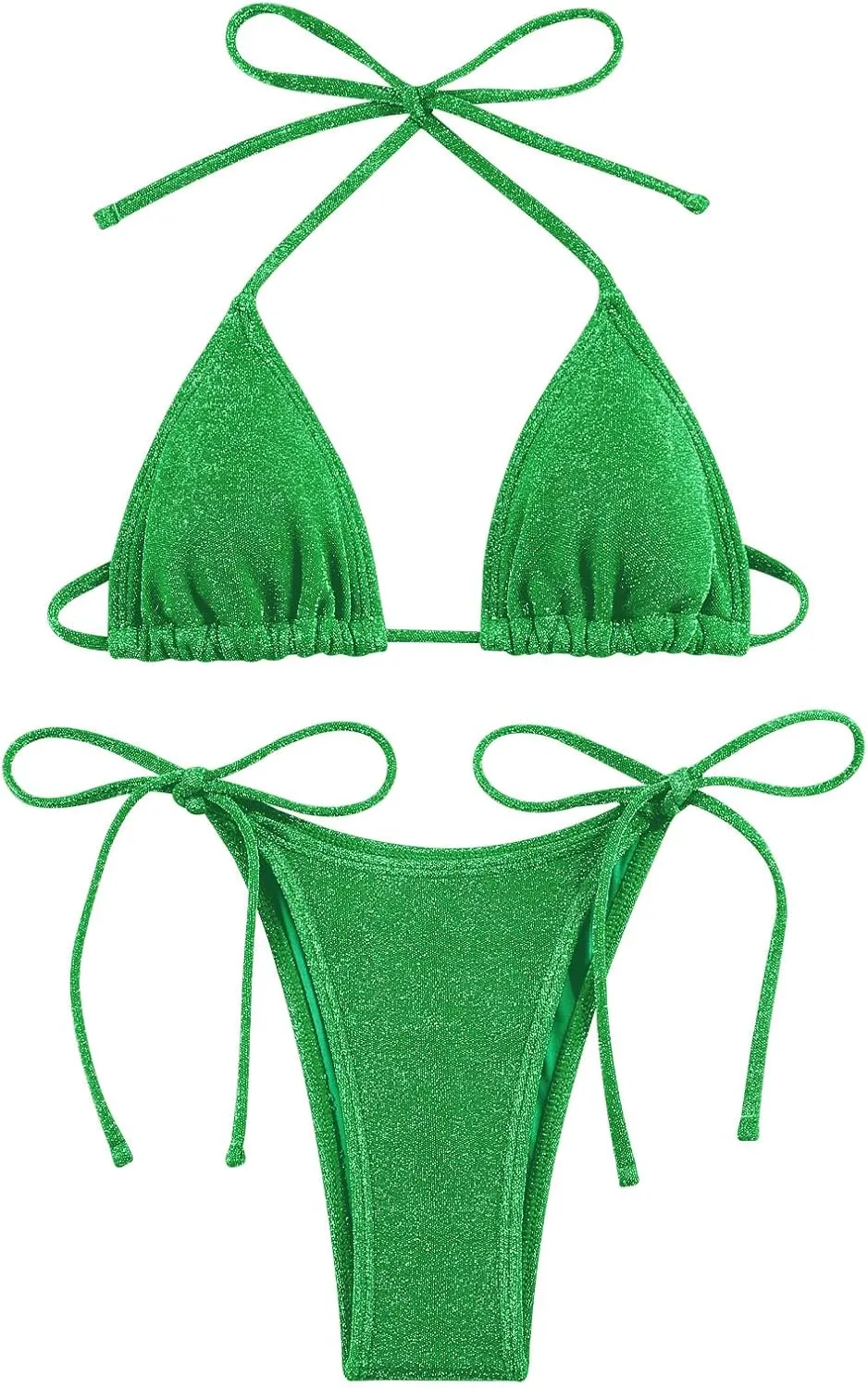 Bikini Sets Women Thongs Cheeky Two Piece Swimsuit Sexy Swimwear Triangle Cute Bathing Suit String