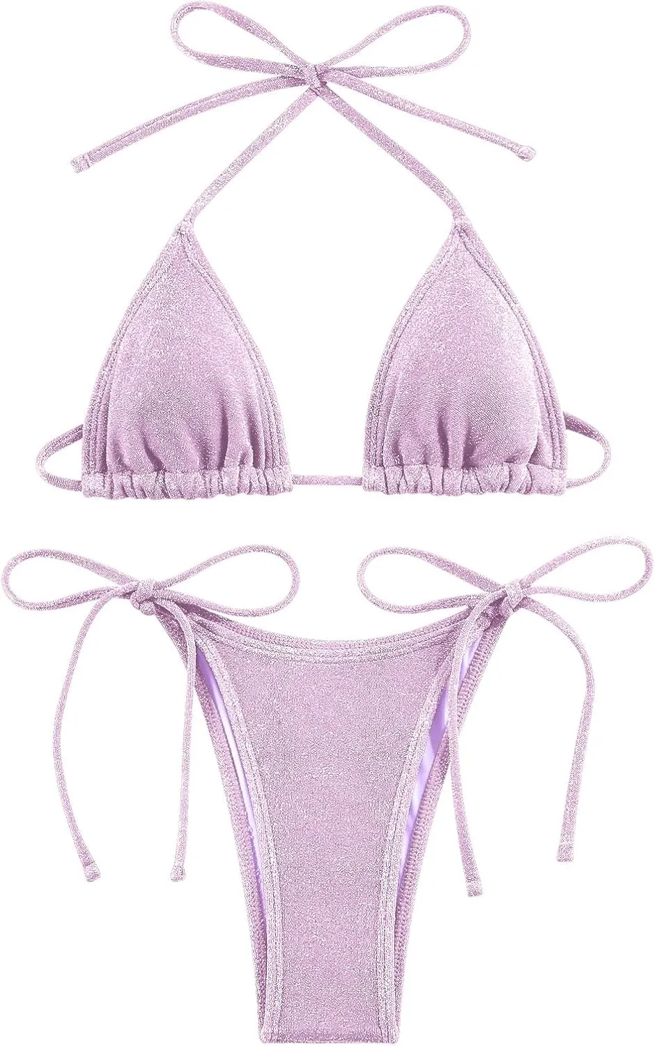 Bikini Sets Women Thongs Cheeky Two Piece Swimsuit Sexy Swimwear Triangle Cute Bathing Suit String