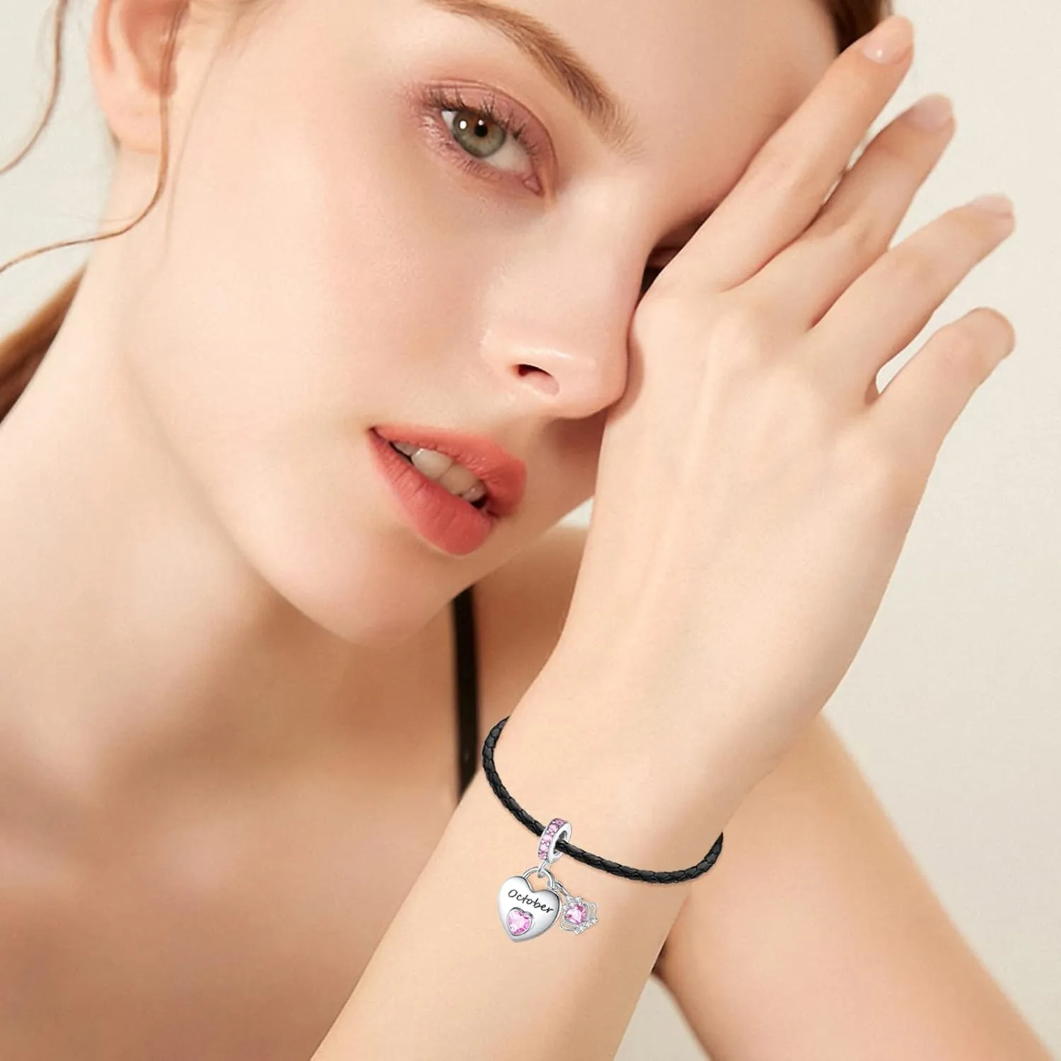 Birthstone Charms for Charms Bracelet: 925 Sterling Silver Heart Dangle Charms for Bracelets and Necklaces, Birthday Mother's Day Christmas Jewelry Gifts For Women.