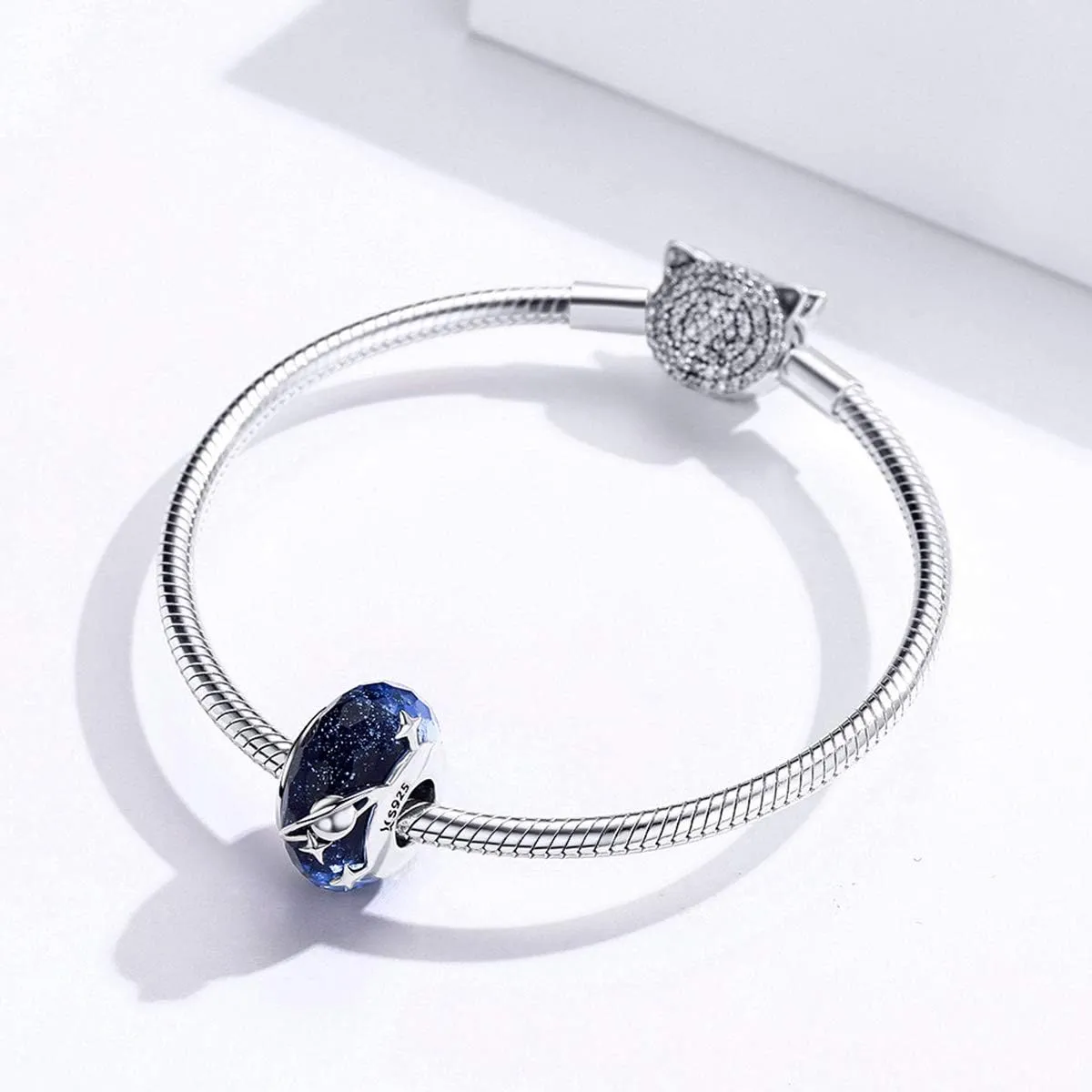 BISAER 925 Sterling Silver Charms for Bracelets Cat Coffee Cup Rose Flower Animal Beads Charm Jewelry Gifts for Women