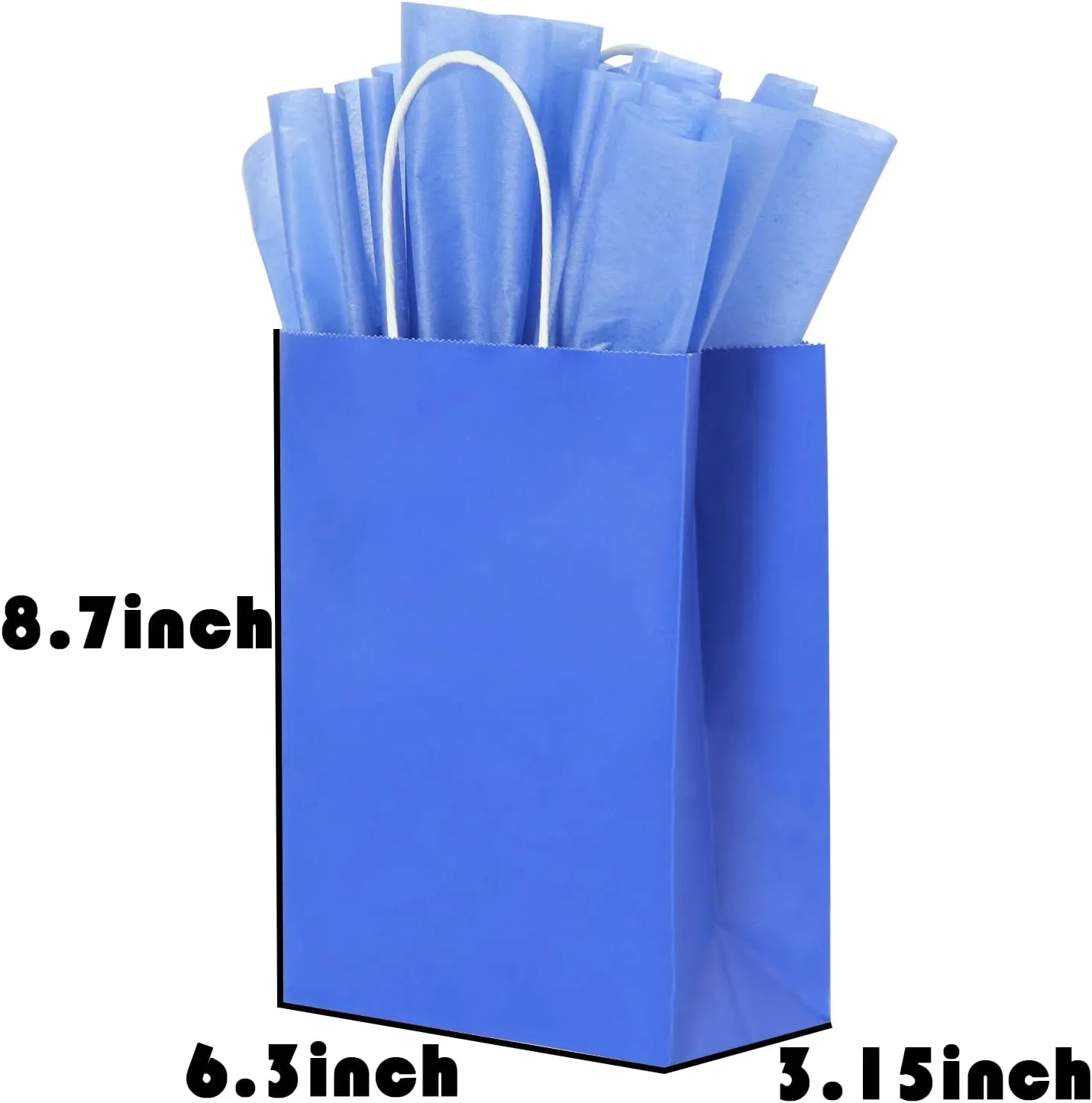 BLEWINDZ 32 Pieces Gift Bags with 32 Tissues, 8 Colors Party Favor Bags with Handles, Rainbow Gift Bag for Wedding, Birthday, Party Supplies and Gifts