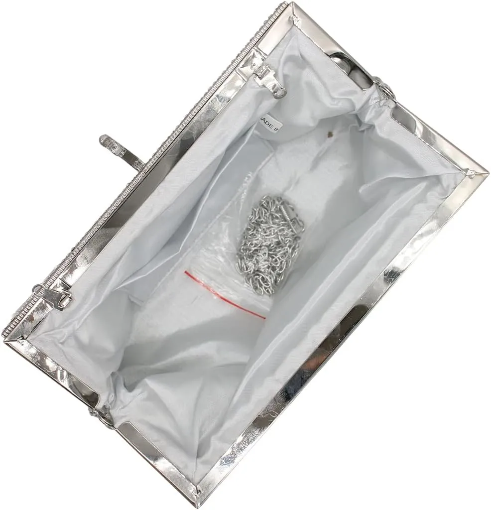 Bling Rhinestone Purse Bags Dumpling Clutch Purses for Women Formal Wedding Party Prom Evening Handbags