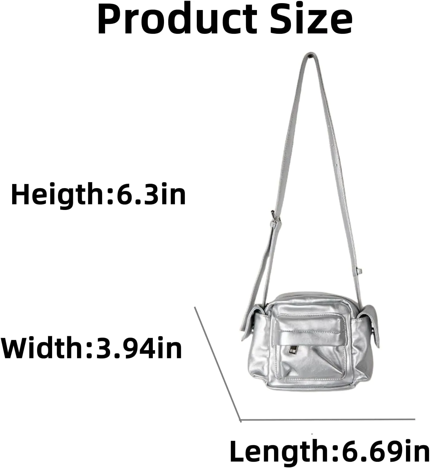 Boxy Soft Leather Crossbody Bag, Versatile Single Shoulder Bag Small Square Bag,Comfortable Handles Bag