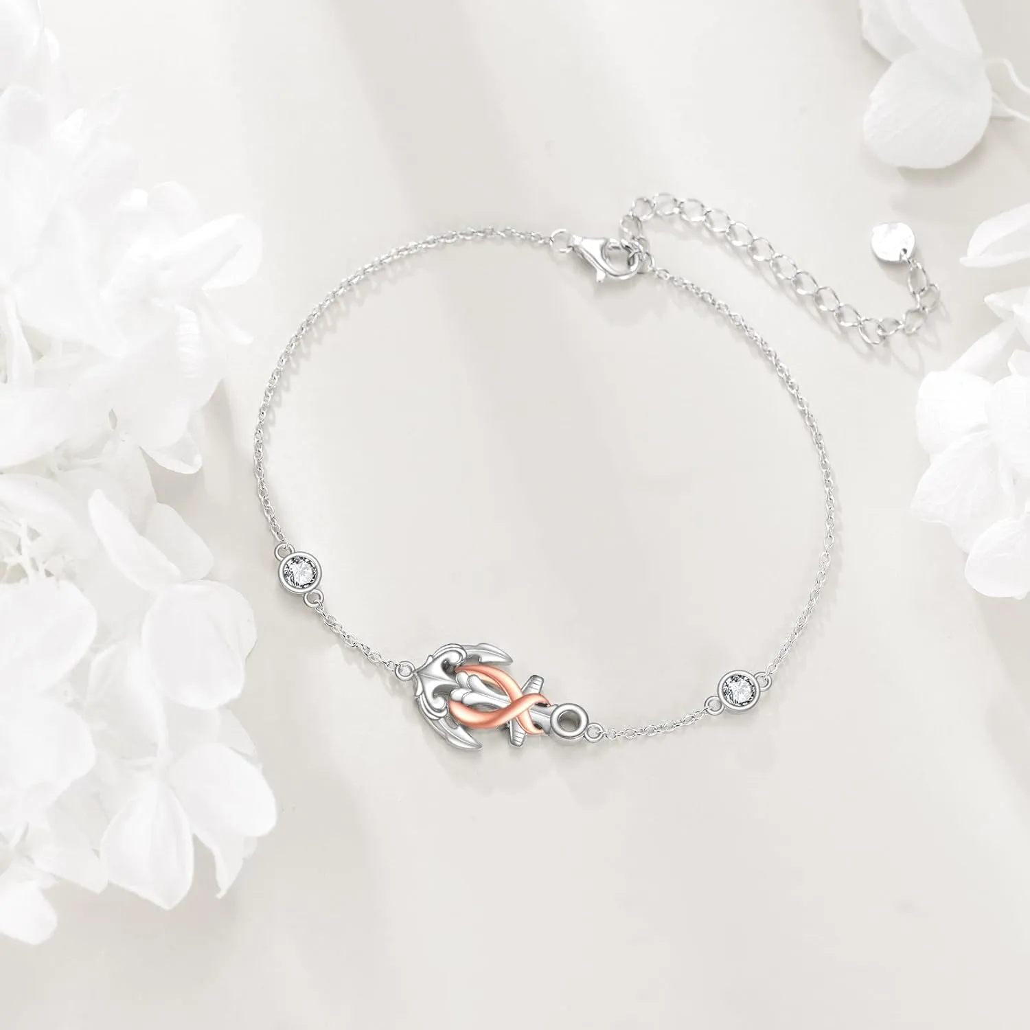Bracelets for Women 925 Sterling Silver Mustard Seed/Clover/Sunflower/Rose Flower/Evil Eye/Star/Infinity/Turtle/Witches Knot/Celtic/Cross Bracelet Jewelry Gift for Women Mother Wife Sisters