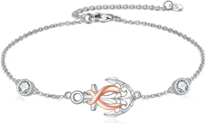 Bracelets for Women 925 Sterling Silver Mustard Seed/Clover/Sunflower/Rose Flower/Evil Eye/Star/Infinity/Turtle/Witches Knot/Celtic/Cross Bracelet Jewelry Gift for Women Mother Wife Sisters