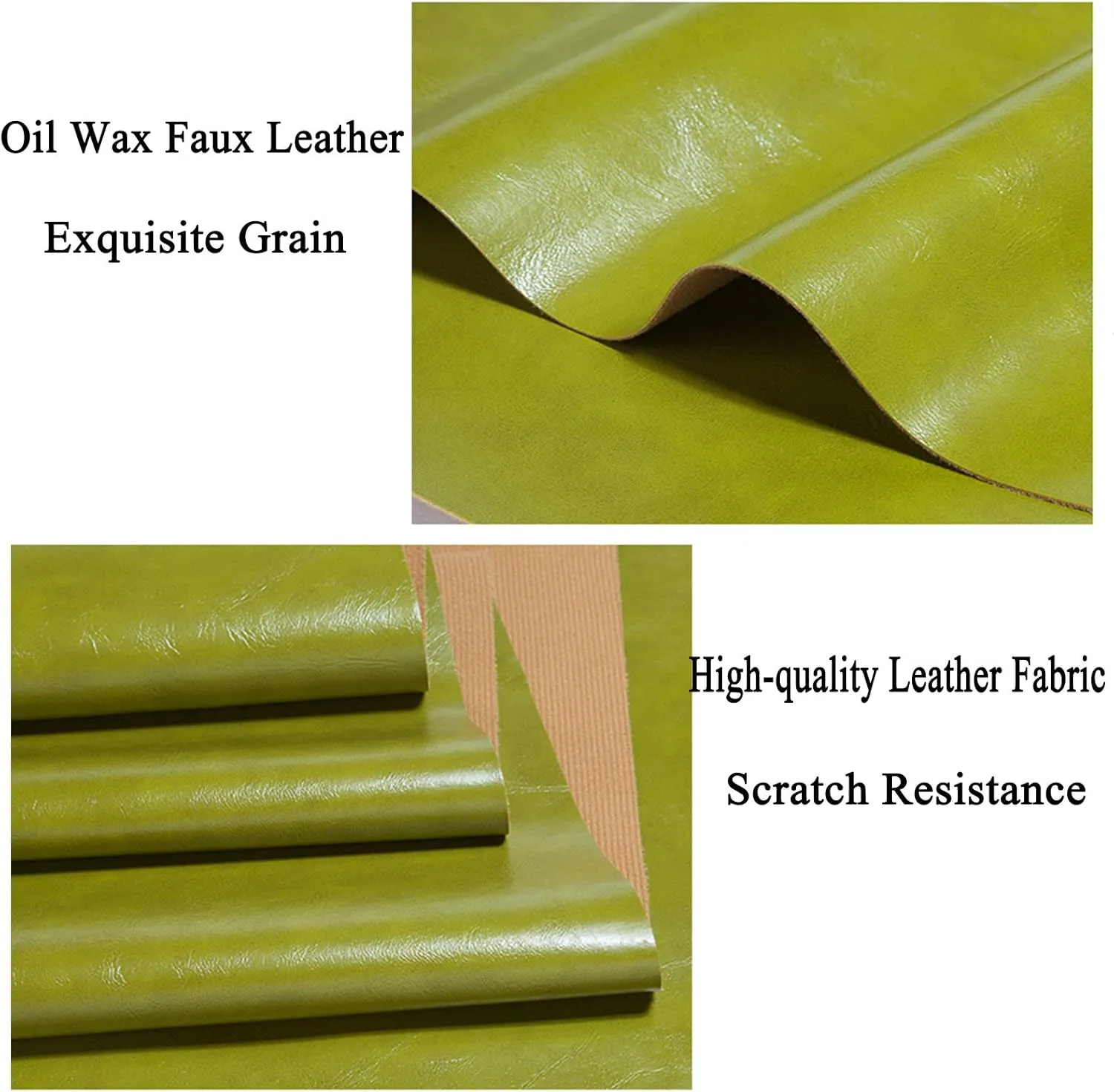 Bright Solid Color Oil Wax Faux Leather Fabric Upholstery by Meter, Waterproof Soft Synthetic PU Fabric for Crafts DIY Headboard Chairs Sofa Repair 138x100cm 54''x39''(Color:18 RED)