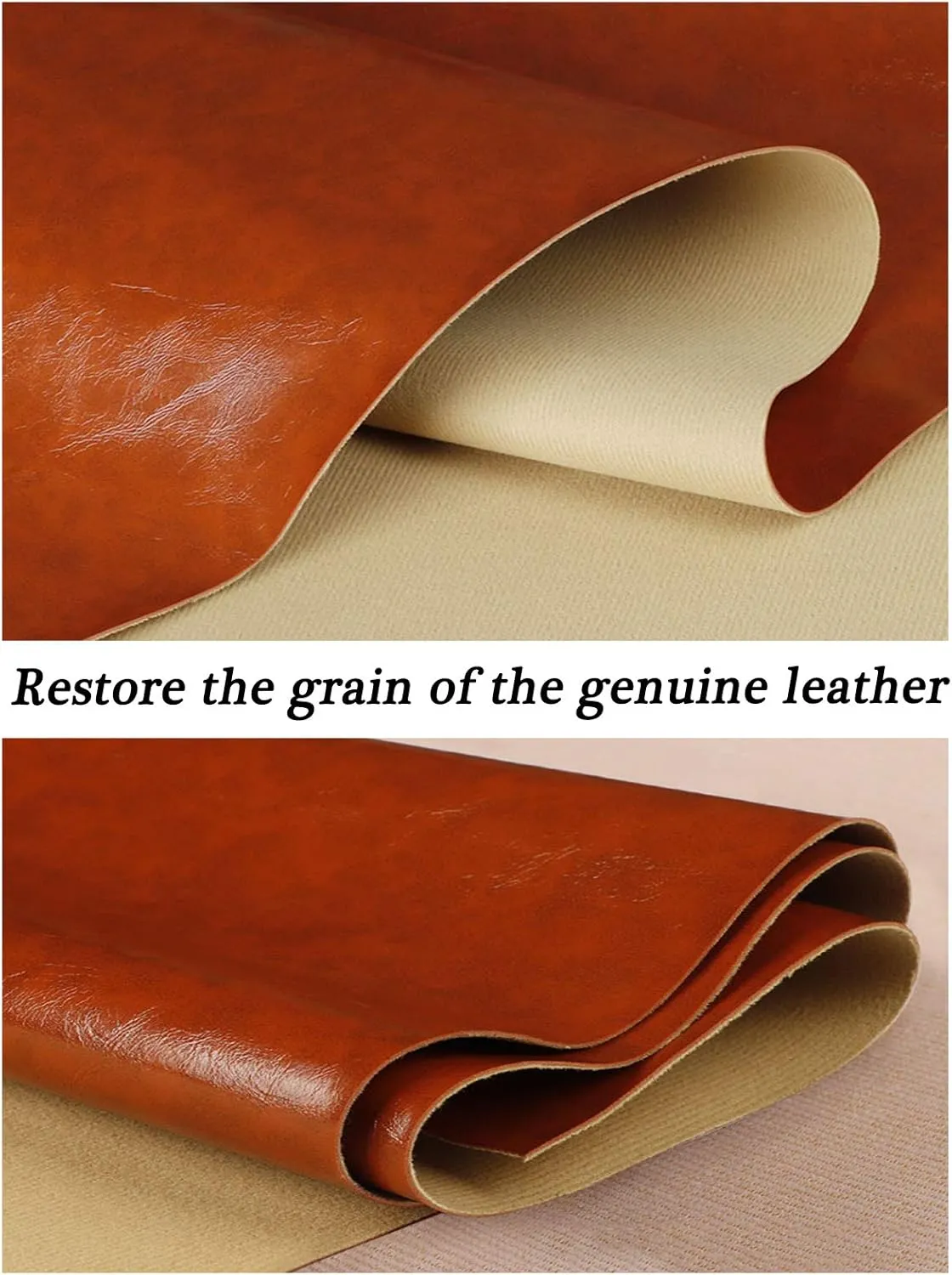 Bright Solid Color Oil Wax Faux Leather Fabric Upholstery by Meter, Waterproof Soft Synthetic PU Fabric for Crafts DIY Headboard Chairs Sofa Repair 138x100cm 54''x39''(Color:18 RED)