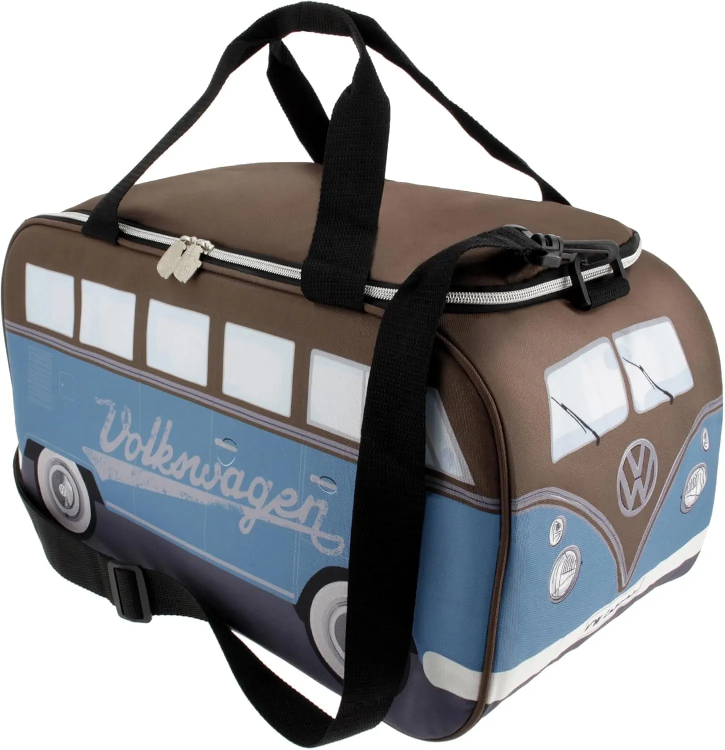 BRISA VW Collection - Volkswagen Insulated Cool-Warm Thermo Picnic Lunch Bag Box for Food in T1 Bus Design (25 Liters/6.6 Gallons)