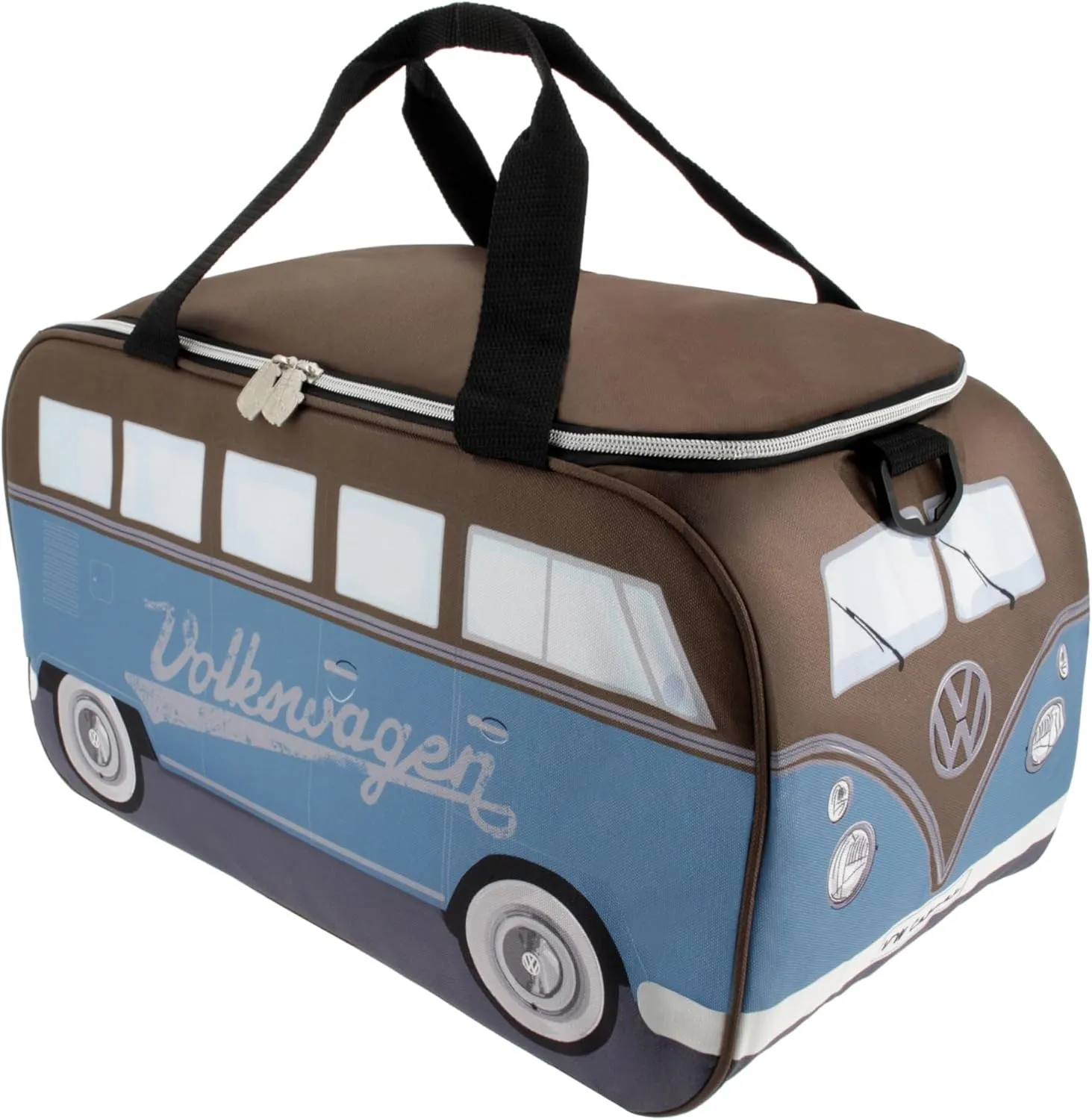 BRISA VW Collection - Volkswagen Insulated Cool-Warm Thermo Picnic Lunch Bag Box for Food in T1 Bus Design (25 Liters/6.6 Gallons)