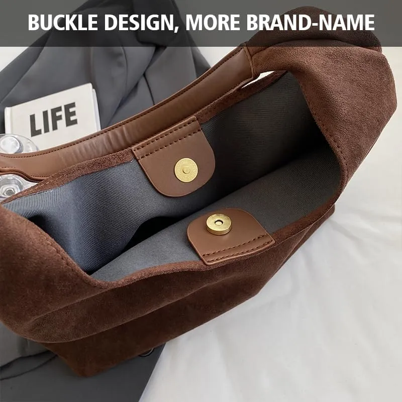 Brown Suede Bags for Women 2024 New Brown Suede Tote Bag for Women Suede Bag Brown Suede Purse Bag