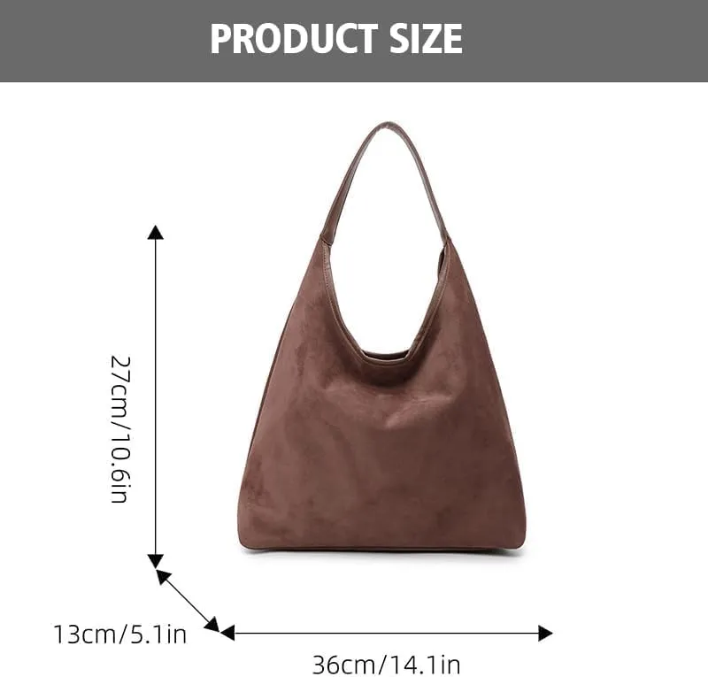 Brown Suede Bags for Women 2024 New Brown Suede Tote Bag for Women Suede Bag Brown Suede Purse Bag