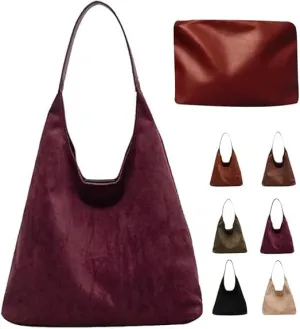 Brown Suede Bags for Women 2024 New Brown Suede Tote Bag for Women Suede Bag Brown Suede Purse Bag