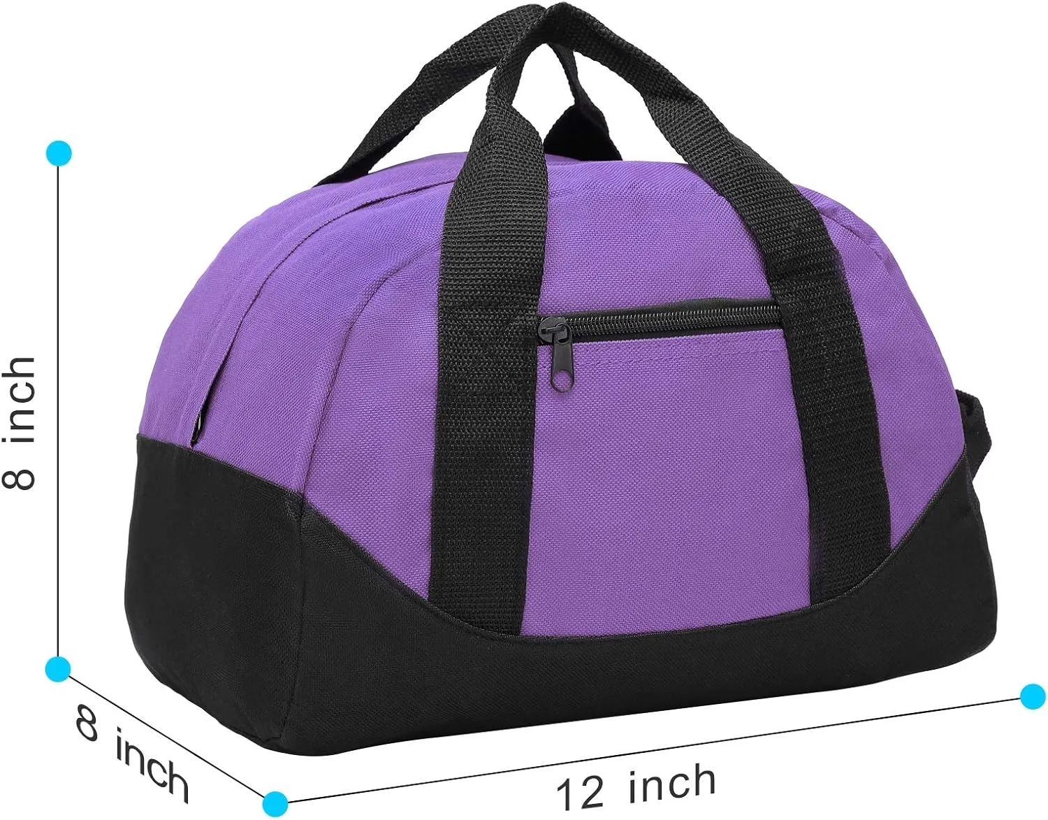 BuyAgain Duffle Bag, 12" Small Mini Travel Carry On Sport Duffel Gym Bag with Top Handle