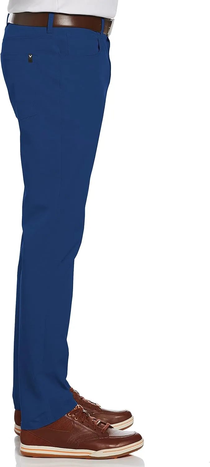 Callaway Men’s EverPlay 5-Pocket Golf Pants with Comfort Waistband, Stretch Non-Iron Fabric, Moisture-Wicking, Tapered Fit