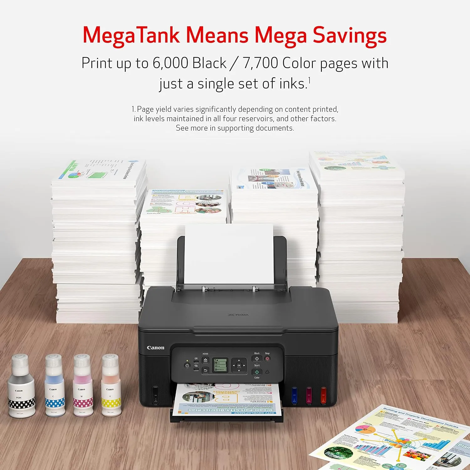 Canon MegaTank All-in-One Wireless Inkjet Printer. for Home Use, Print, Scan and Copy