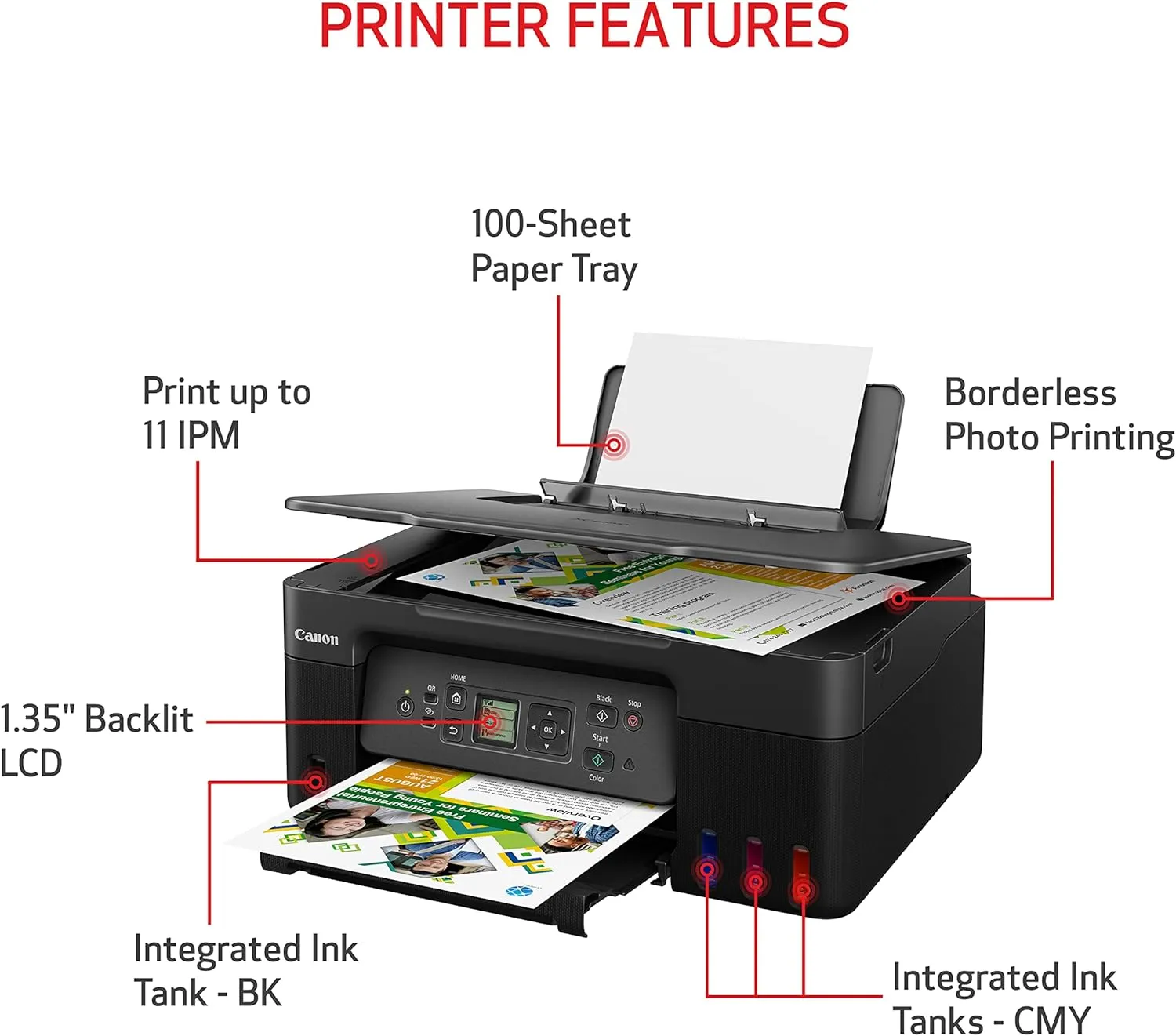 Canon MegaTank All-in-One Wireless Inkjet Printer. for Home Use, Print, Scan and Copy
