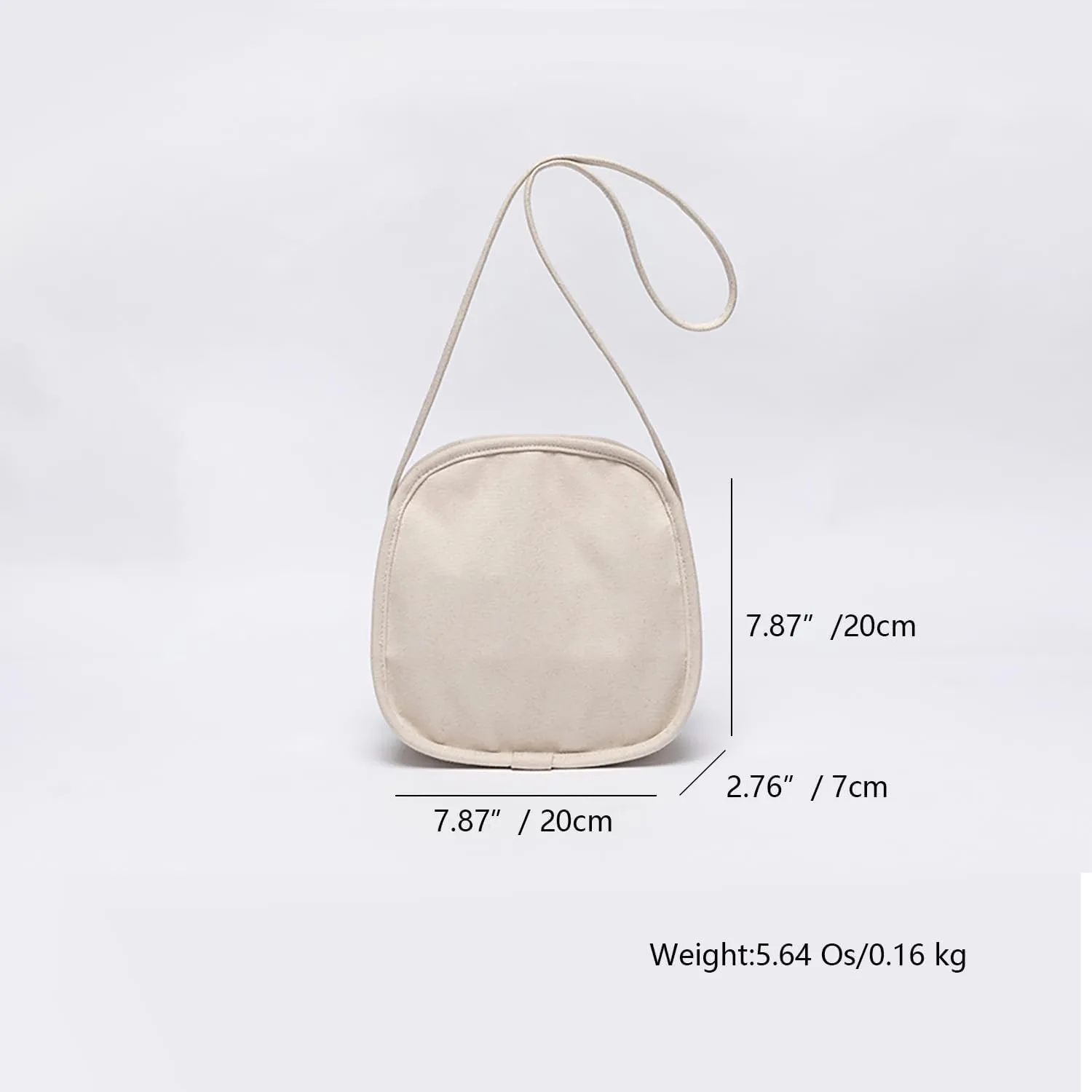 Canvas Small Round Bag—Unique Round Design Women's Crossbody Bags for Fashion and Large Capacity