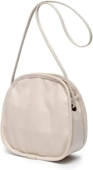 Canvas Small Round Bag—Unique Round Design Women's Crossbody Bags for Fashion and Large Capacity