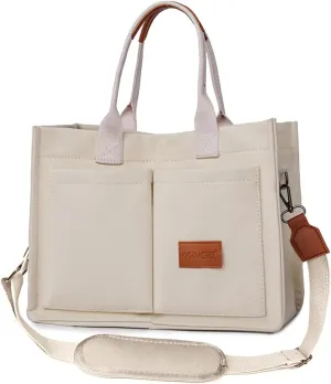 Canvas Tote Bag for Women,Large Totes Bags with Pockets,Womens Crossbody Purse Handbags for Travel Work Gift,2 Sizes
