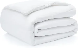 CASUAL LIVING Duvet Insert California King Comforter Cooling Blanket Lightweight Hypoallergenic Reversible White Comforter Box Stitch Fluffy Bedding Down Alternative Machine Washable, Cal King, White