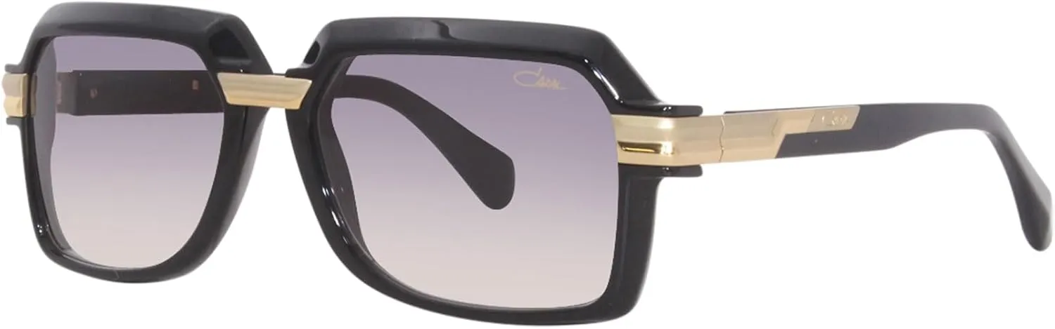 Cazal 8043 001 Sunglasses Men's Black/Gold/Grey Gradient Square Shape 56mm