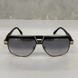Cazal 991 Sunglasses 002SG Black Matt-Black/Grey Gradient Mirror Coated Lens 62mm