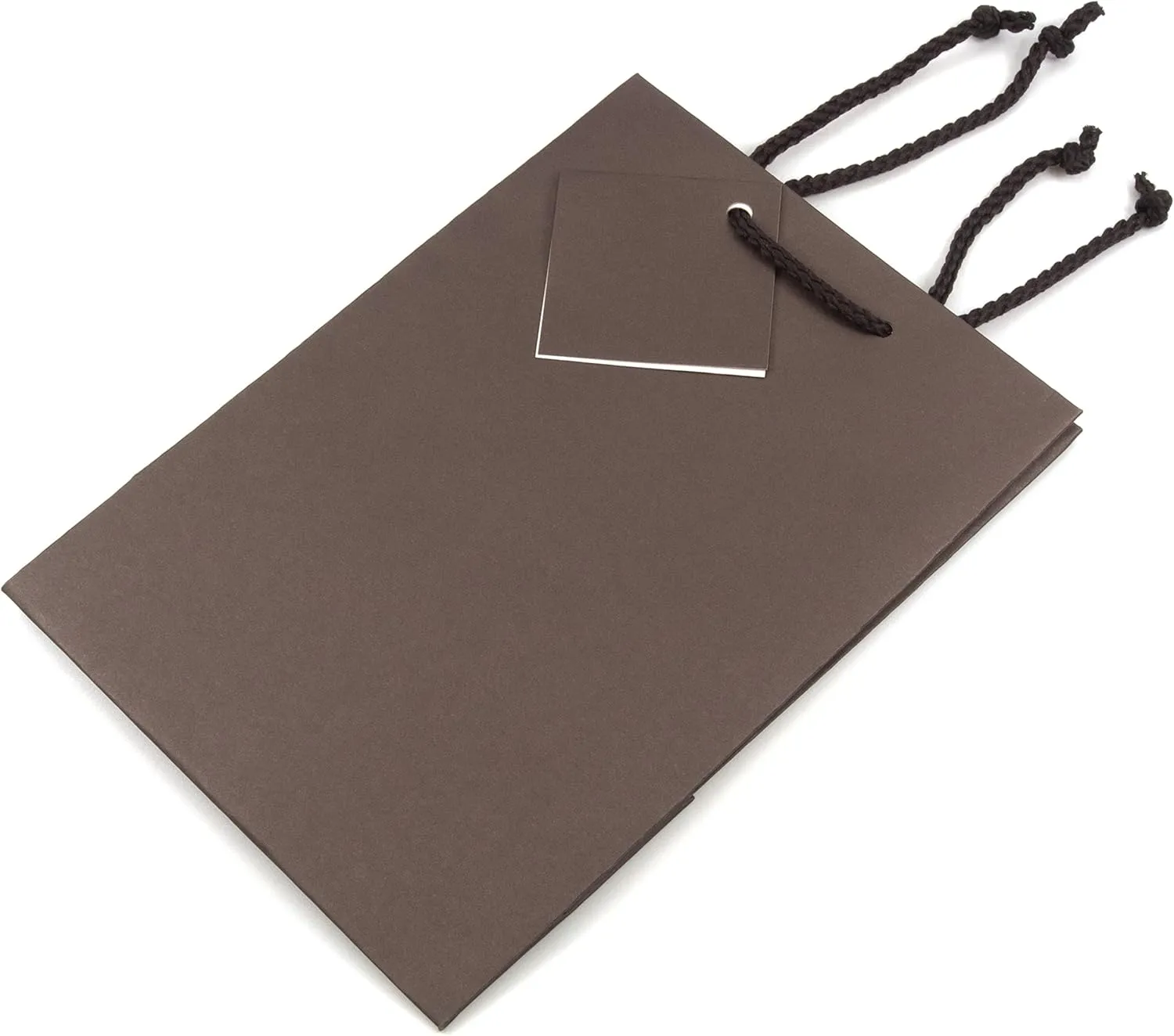 cBox Dark Chocolate Matte Brown Gift Tote Bags (4 3/4" x 2 1/2" x 6 3/4") 10pcs for Gifts, Presents, Party Favors, Retail, Merchandise, Weddings, Birthdays, Events