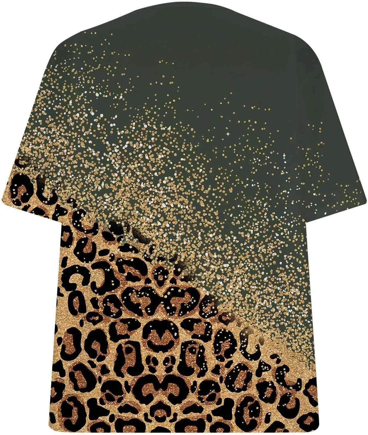 Ceboyel Womens Leopard Print Summer Blouse V Neck Tunic T Shirts Short Sleeve Casual Loose Tee Tops Flowy Ladies Outfits 2023