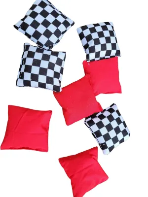 Checkered Flag 3" Mini Cornhole Bags All Weather
