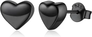 ChicSilver Hypoallergenic 925 Sterling Silver Stud Earrings, Dainty Simple Heart/Star/Moon/Lightning/Sun Earrings for Women (with Gift Box)