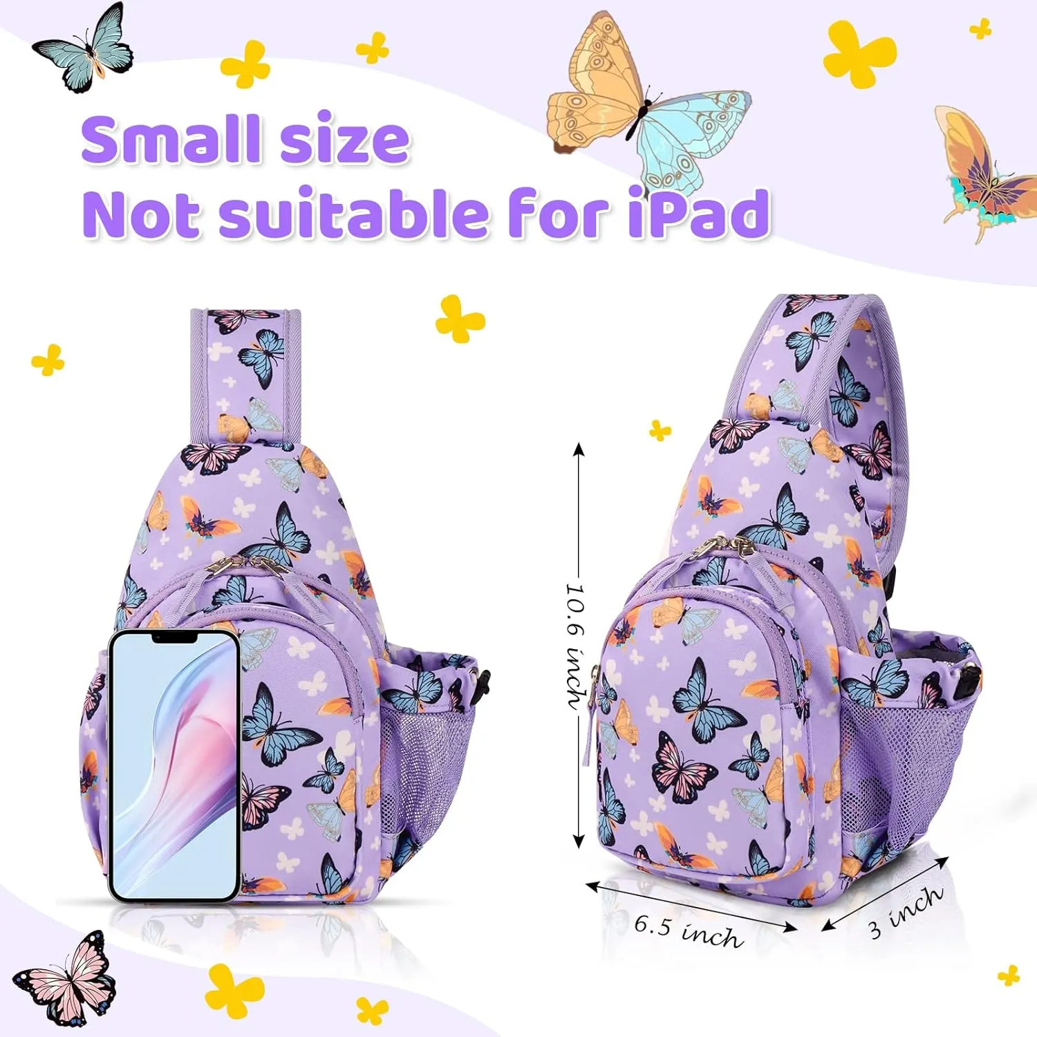 Choco Mocha Kids Sling Bags for Girls Crossbody Bag Girls Purses for Kids 8-10 10-12