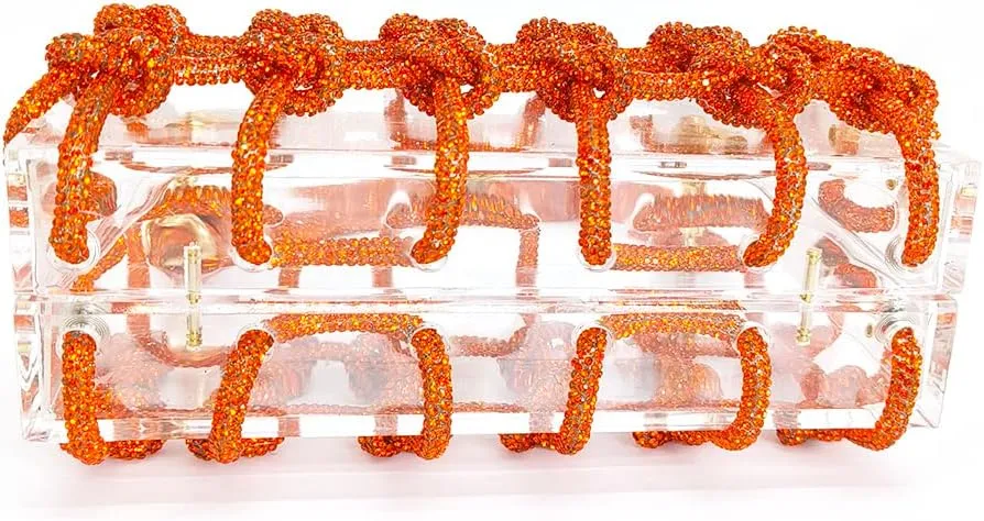 Clear Acrylic Bag Rhinestone Acrylic Clutch Crystal Evening Purses for Women Glitter Handbag for Wedding Cocktail Party Prom