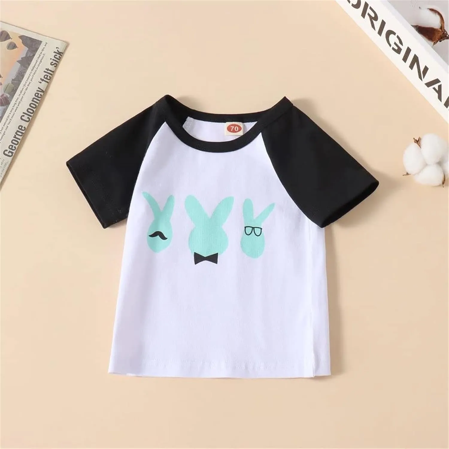 CM C&M WODRO Toddler Baby Boys Pants Sets Infant Bunny Printed Newborn Easter Outfit Spring Fall Winter 0-24M Months