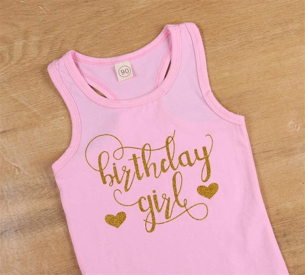CM C&M WODRO Toddler Kids Baby Girls Birthday Princess Outfits Vest Sleeveless Tank Top Dot Mesh Tutu Skirt Set