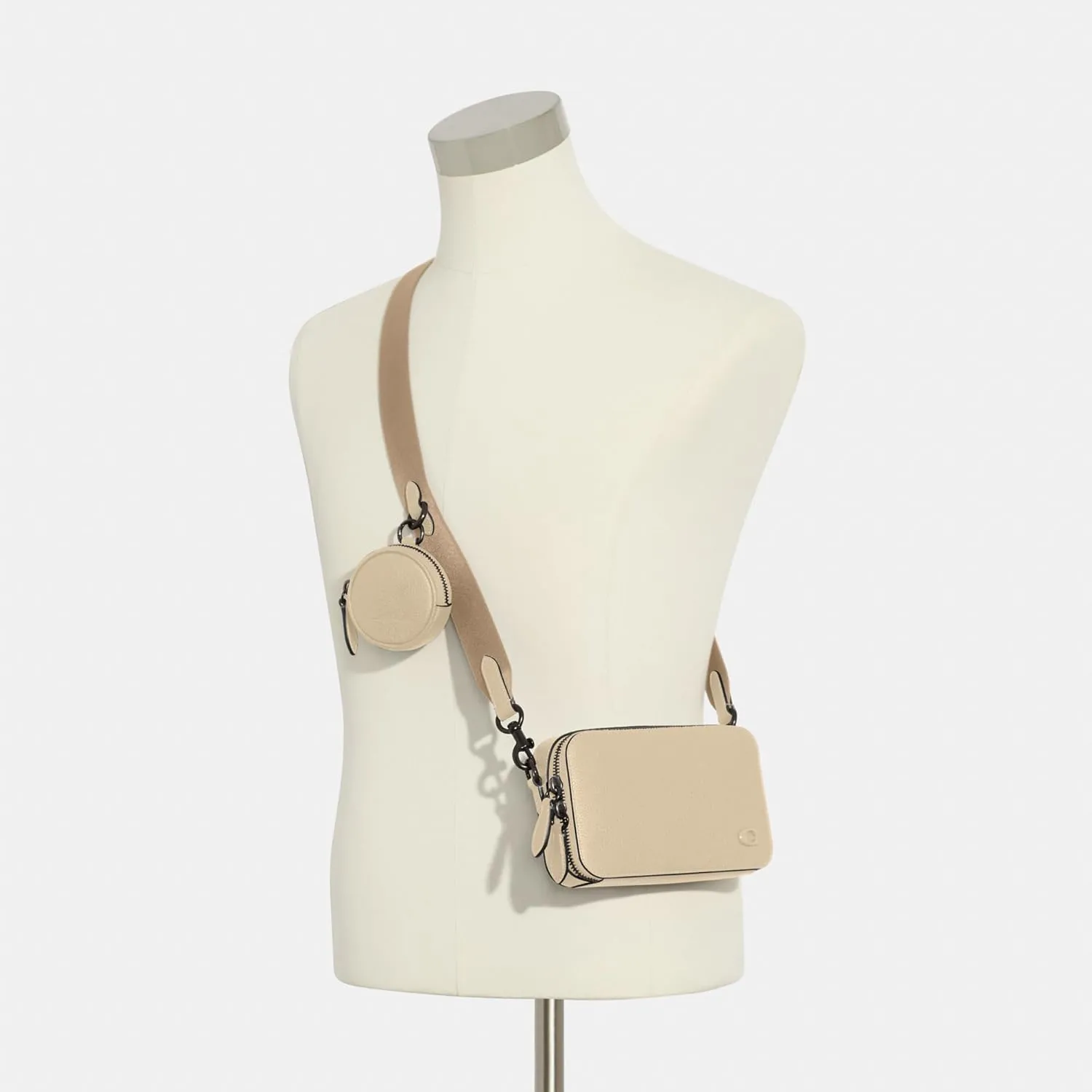 Coach Men's Charter Slim Crossbody Bag in Pebble Leather with Sculpted C Hardware Branding
