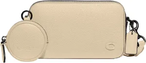 Coach Men's Charter Slim Crossbody Bag in Pebble Leather with Sculpted C Hardware Branding