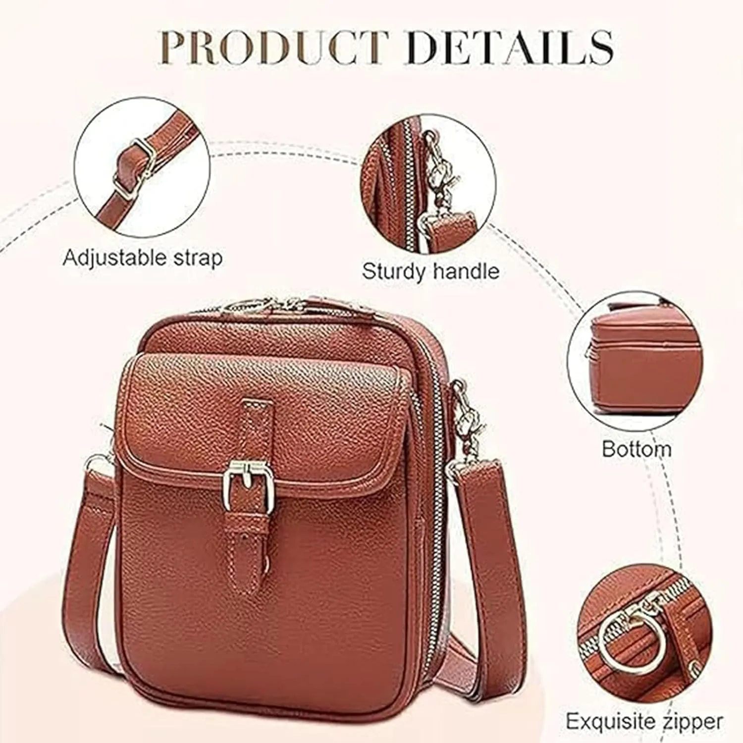 Collaboraten1 Crossbody Leather Bag, Collaborateamtojoyride Urva-shi Collaboration Anti Theft Shoulder Bags Built In Wallet