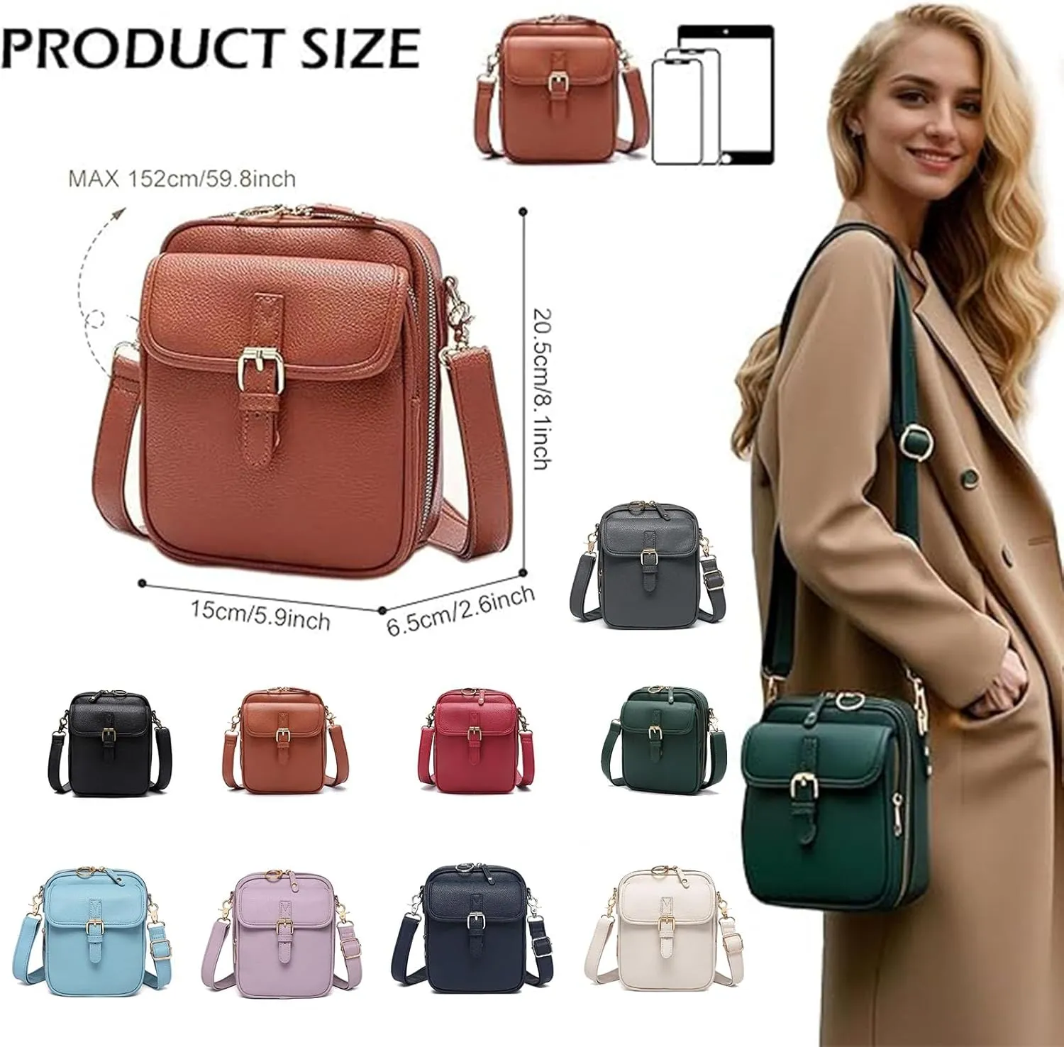 Collaboraten1 Crossbody Leather Bag, Collaborateamtojoyride Urva-shi Collaboration Anti Theft Shoulder Bags Built In Wallet