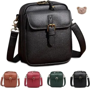 Collaboraten1 Crossbody Leather Bag, Tojoyride Urvashi Crossbody Bag, Vintage Large Capacity Messenger Bags for Women