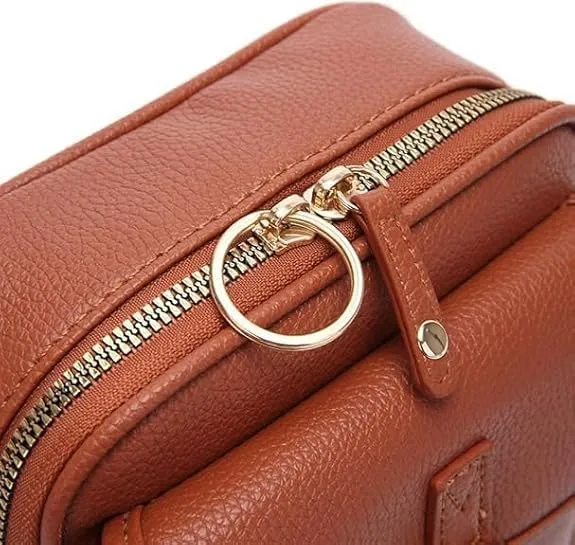 Collaboraten1 Crossbody Leather Bag, Tojoyride Urvashi Crossbody Bag, Vintage Large Capacity Messenger Bags for Women